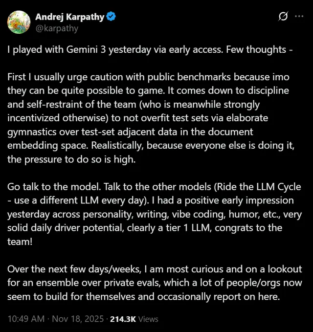 레스롱 분석에서 제미나이 3의 벤치마크 데이터 오염 의혹이 제기됐다.