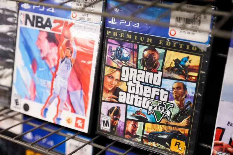 PS4 매장 진열대에 놓인 게임 패키지 사진