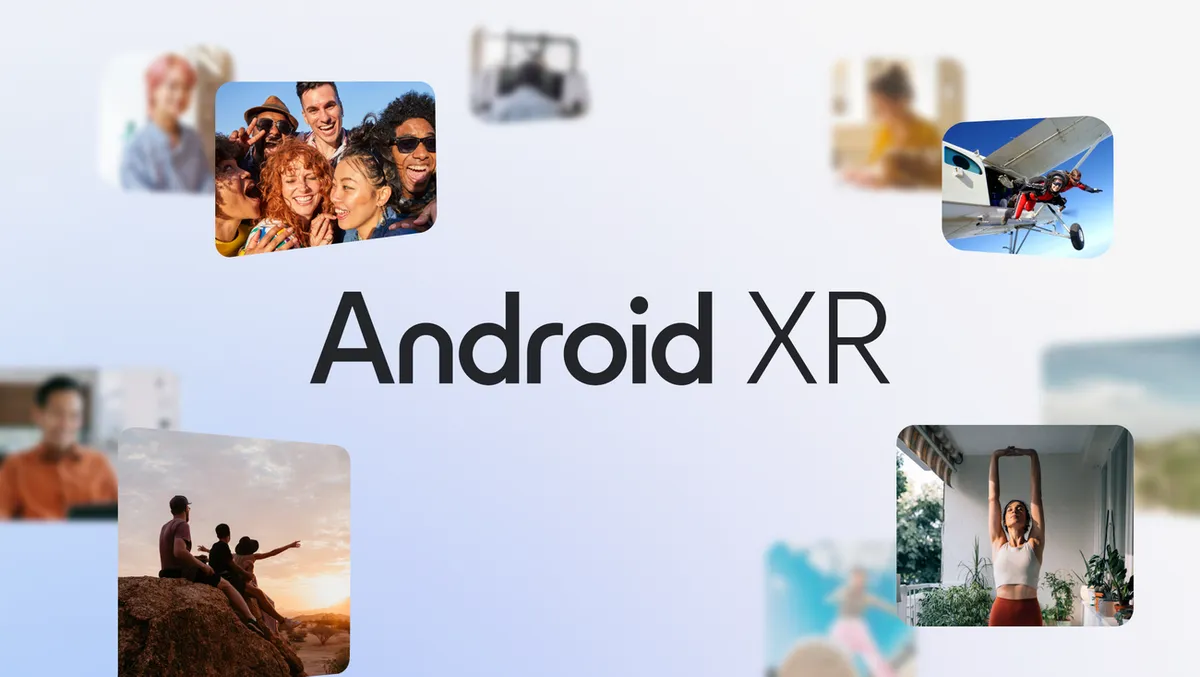 Google Android XR 관련 공식 블로그 헤더 이미지 — VR·AR·스마트 글래스 콘셉