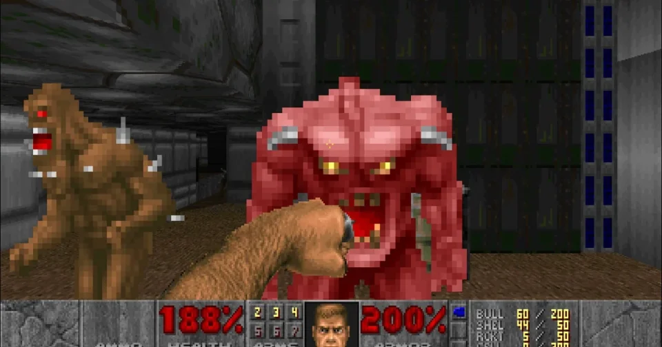 둠 1993 게임플레이 스크린샷