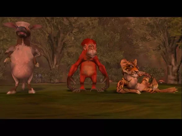 블랙앤화이트 크리쳐 선택 화면 원숭이 호랑이 소