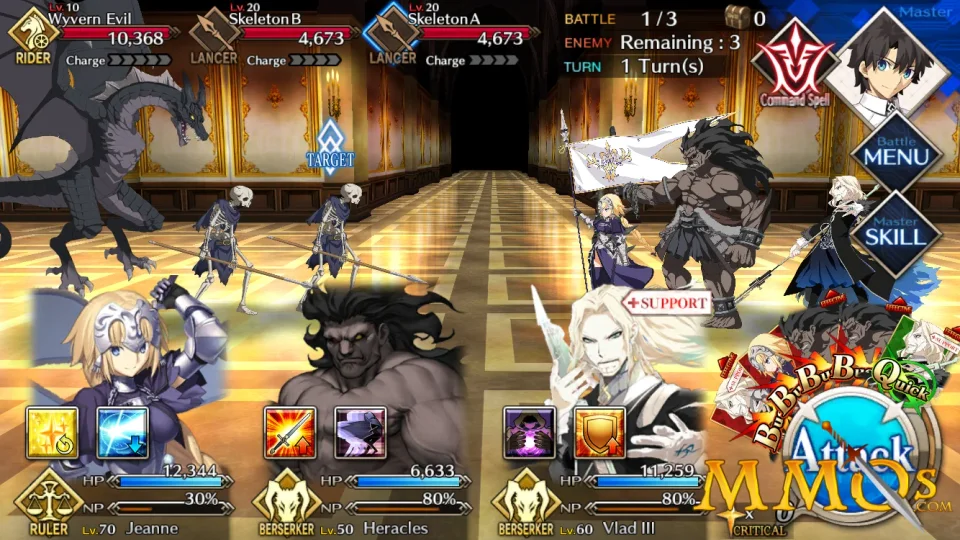 FGO 페이트 그랜드 오더 모바일 게임 배틀 스크린샷